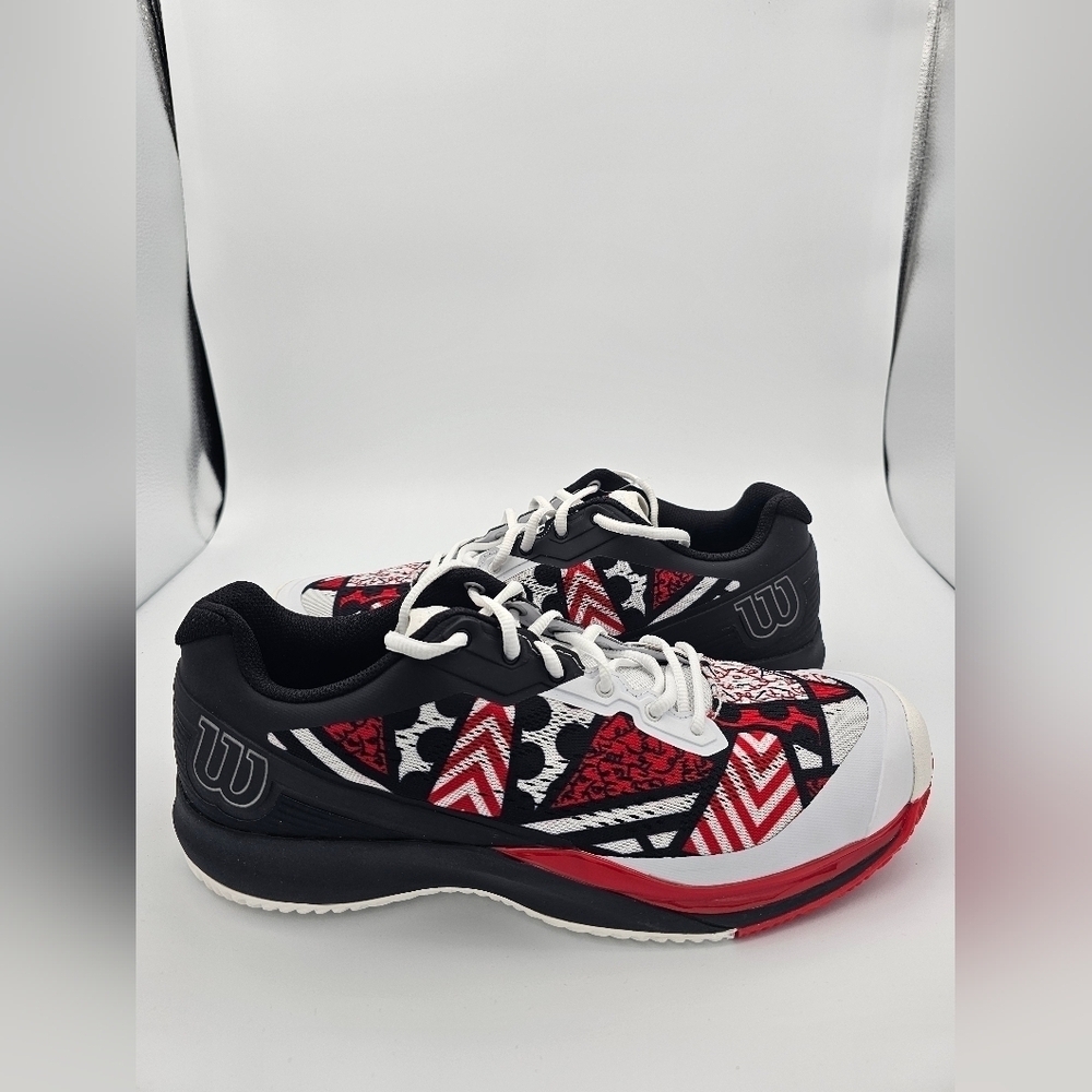 Wilson Rush Pro 3.5 Britto White Black Red Tennis Shoes Mens Sz 12.5 (WRS328510)